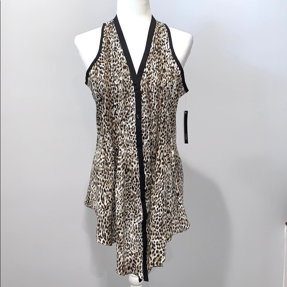 Sioni Sleeveless Leopard Print Top Size Small NWT